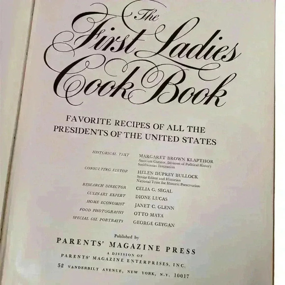 The First Ladies Hardback Cook Book - Picture 3 of 10